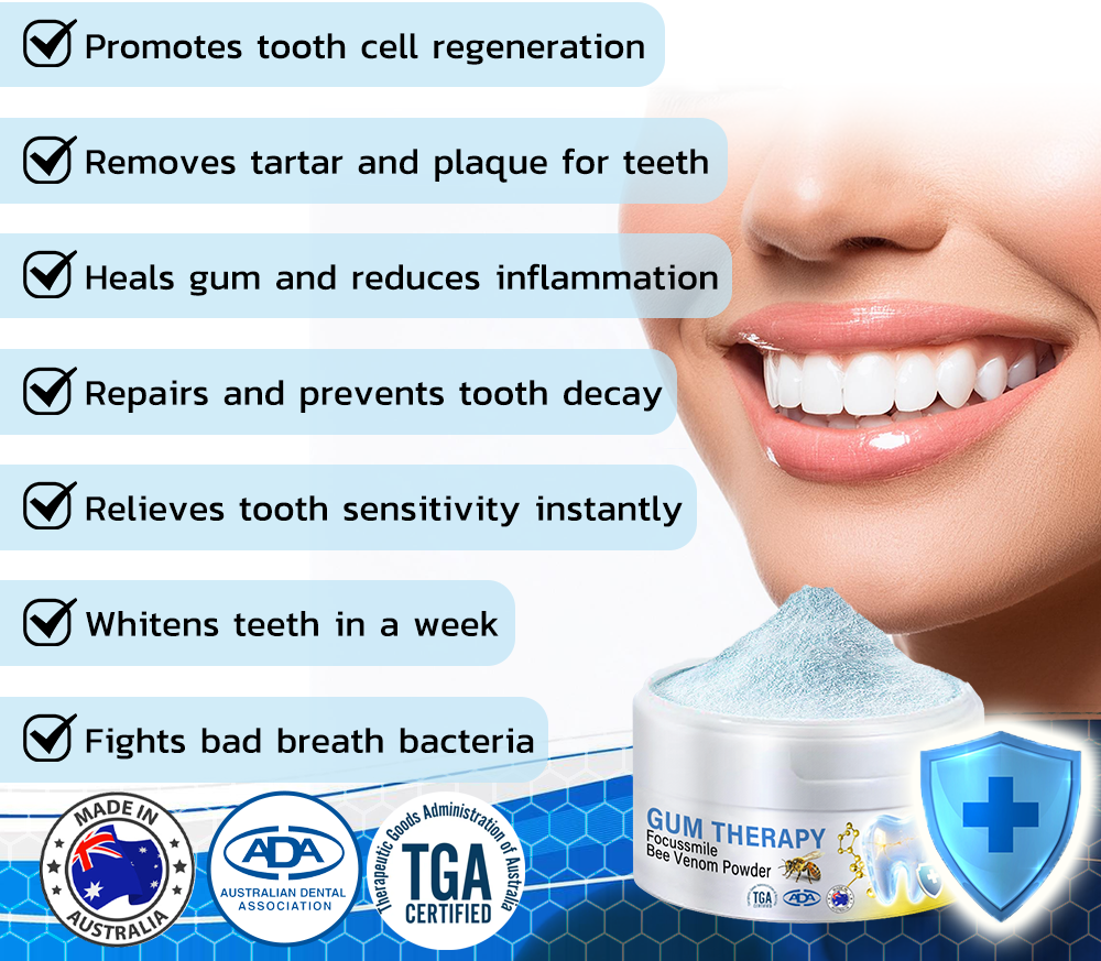 🎖Furzero™ Focussmile Bee Venom Gum Therapy Oral Powder 🦷(🇦🇺ADA Proven)