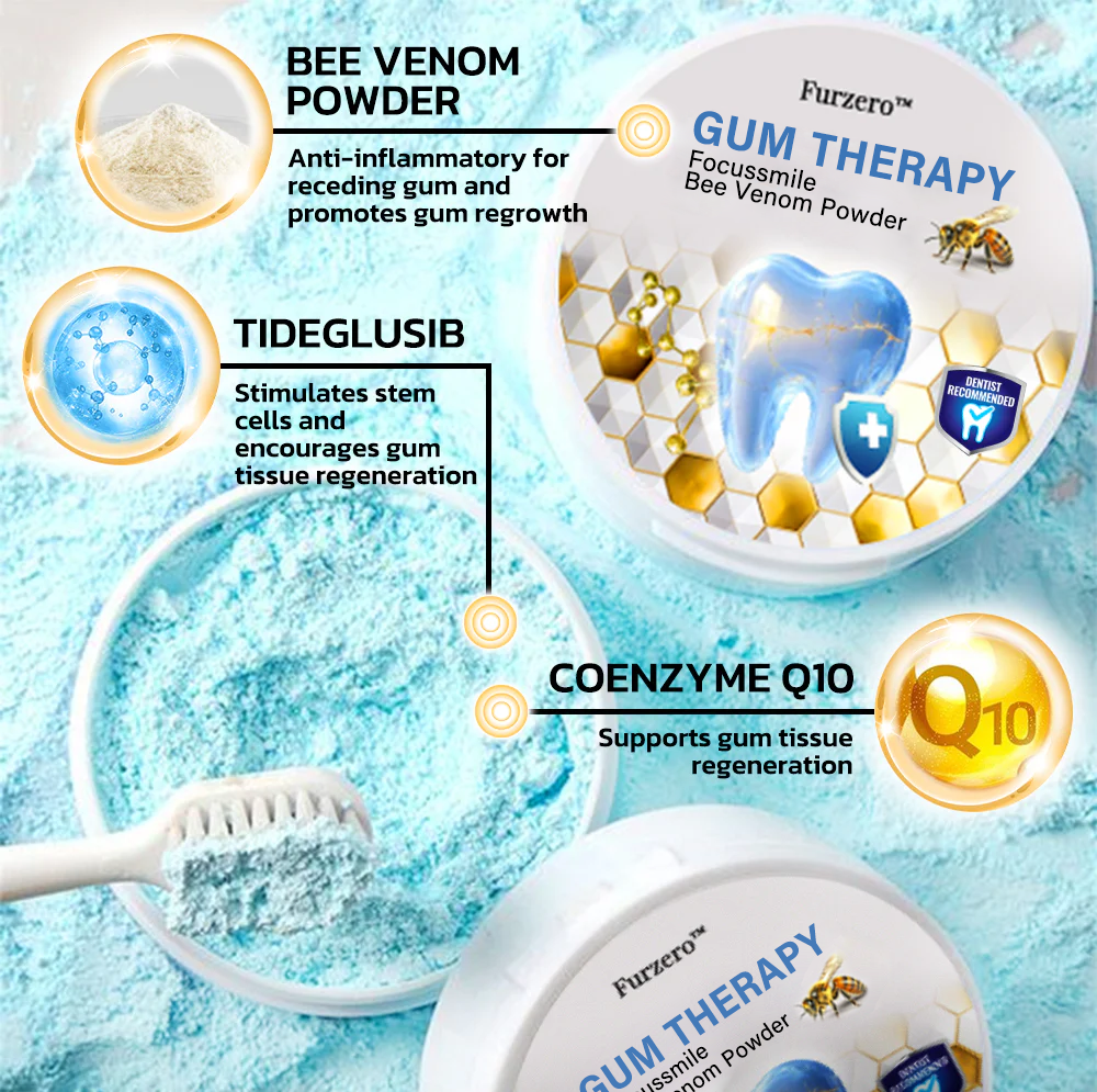 🎖Furzero™ Focussmile Bee Venom Gum Therapy Oral Powder 🦷(🇦🇺ADA Proven)