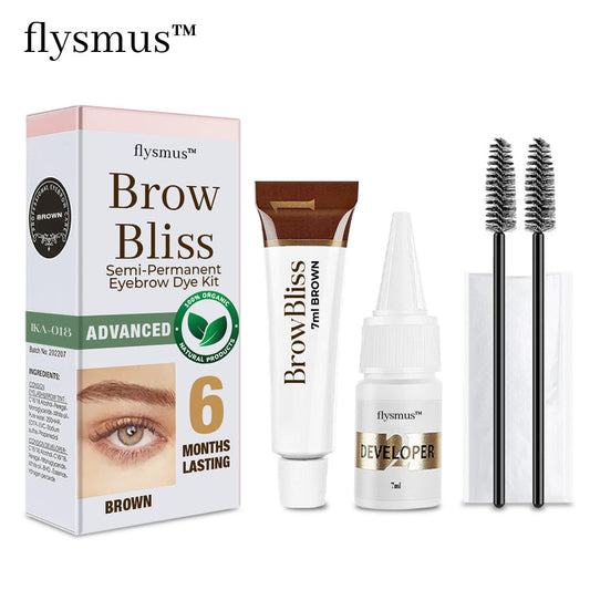 flysmus™ BrowBliss Semi-Permanent Eyebrow Tinting Kit